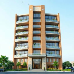 A stunning and eye-catching 20-story modern building design, combining contemporary architectural elements with the exquisite features of the Ali Qapu Palace in Isfahan