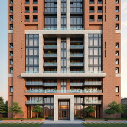 A stunning and eye-catching 20-story modern building design, combining contemporary architectural elements with the exquisite features of the Ali Qapu Palace in Isfahan