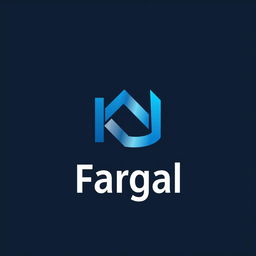 A professional logo design incorporating the word 'فرگال' (Fargal) with a business theme