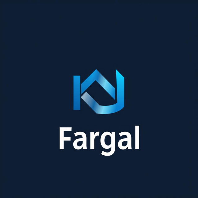 A professional logo design incorporating the word 'فرگال' (Fargal) with a business theme