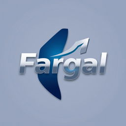 A professional logo design incorporating the word 'فرگال' (Fargal) with a business theme