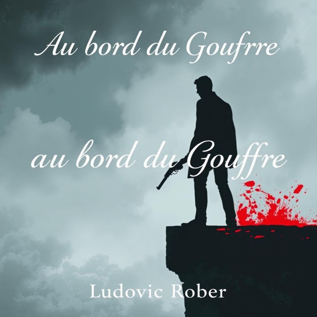 A realistic book cover titled 'Au Bord du Gouffre' by Ludovic Robert