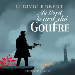 A realistic book cover titled 'Au Bord du Gouffre' by Ludovic Robert