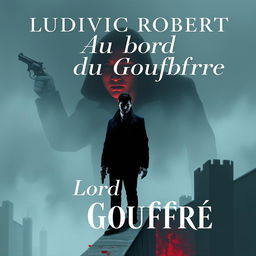A realistic book cover titled 'Au Bord du Gouffre' by Ludovic Robert