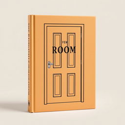 A book cover designed to resemble a room, featuring a door depicted on the front
