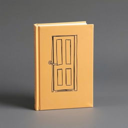 A book cover designed to resemble a room, featuring an illustration of a door on the front