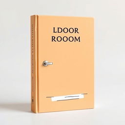 A book cover designed to resemble a room, featuring an illustration of a door on the front