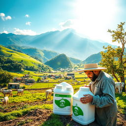 A picturesque landscape showcasing different regions of Pakistan known for their industrial powdered milk production
