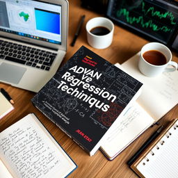A collection of books on regression methods, prominently featuring a comprehensive text on statistical analysis