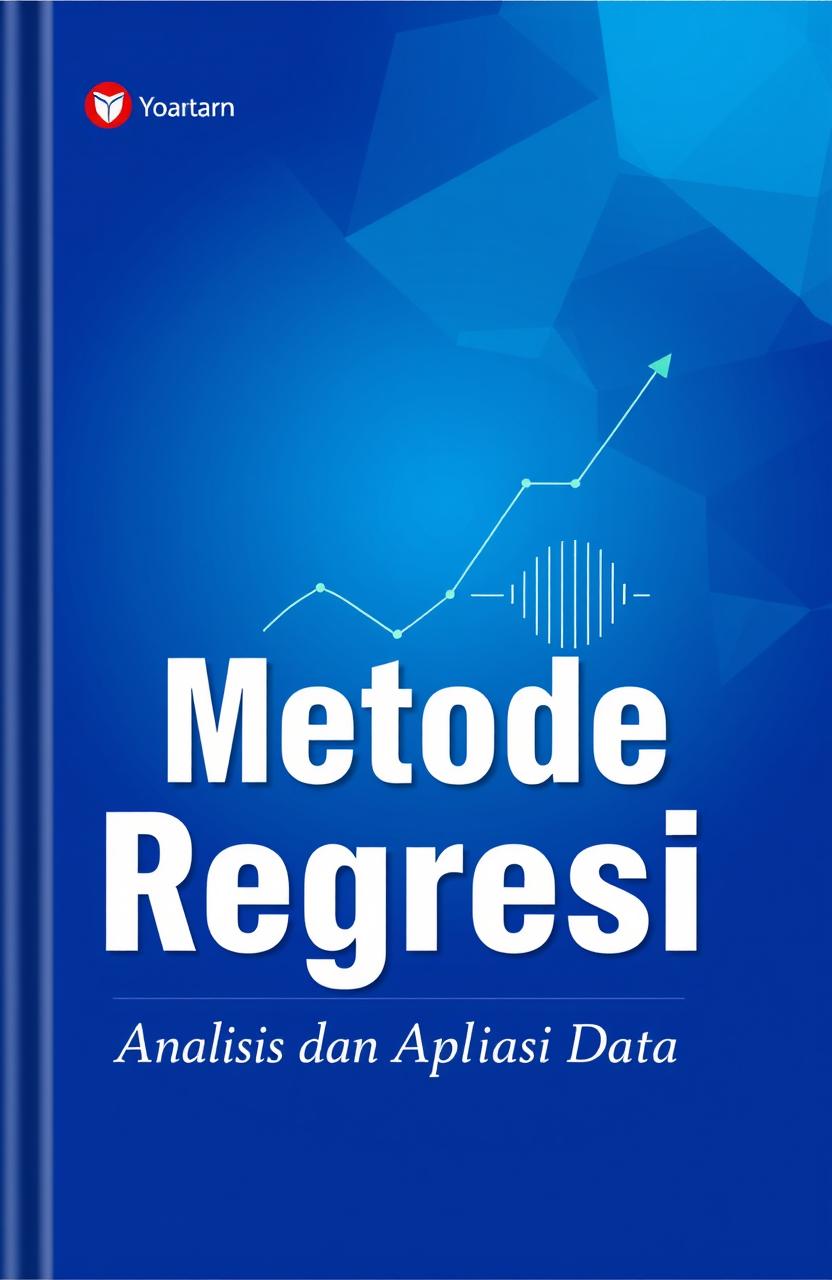 A sleek and professional book cover design for a statistical textbook titled 'Metode Regresi'
