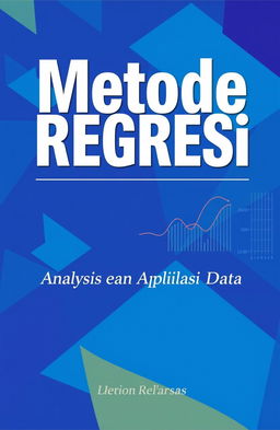 A sleek and professional book cover design for a statistical textbook titled 'Metode Regresi'