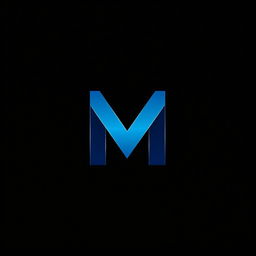 A striking graphic design featuring the letter 'M' prominently displayed against a sleek black background
