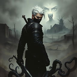 The cover of 'The Black Goo' features a dark, gritty post-apocalyptic landscape