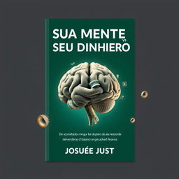 Cover design for a financial education book titled 'Sua Mente vs Seu Dinheiro' by Josué Just