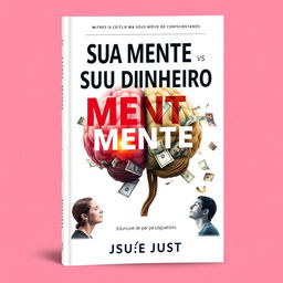Cover design for a financial education book titled 'Sua Mente vs Seu Dinheiro' by Josué Just