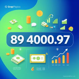 This image showcases a detailed and vibrant infographic featuring the number 894000