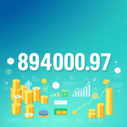 This image showcases a detailed and vibrant infographic featuring the number 894000