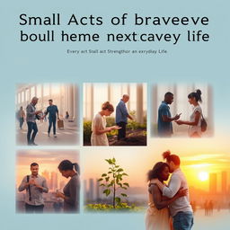 A powerful visual representation of the idea that small acts of bravery build the strength for an extraordinary life