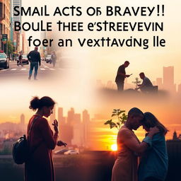 A powerful visual representation of the idea that small acts of bravery build the strength for an extraordinary life