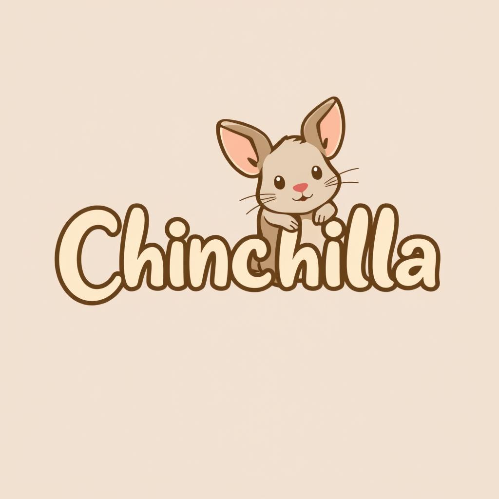 A logo featuring the name 'chinchilla' styled with a cute chinchilla rabbit integrated into the design