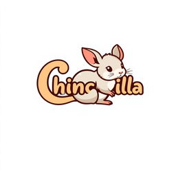 A logo featuring the name 'chinchilla' styled with a cute chinchilla rabbit integrated into the design