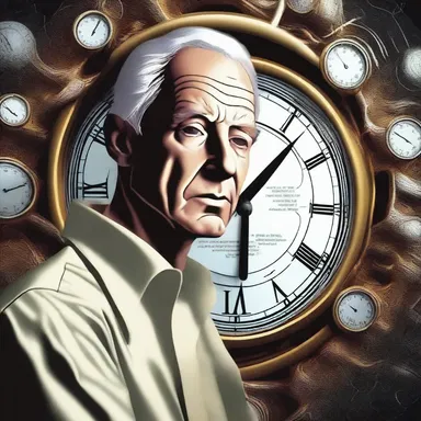 In the science fiction novel, the protagonist discovers a way to put time in abeyance, effectively stopping the aging process.