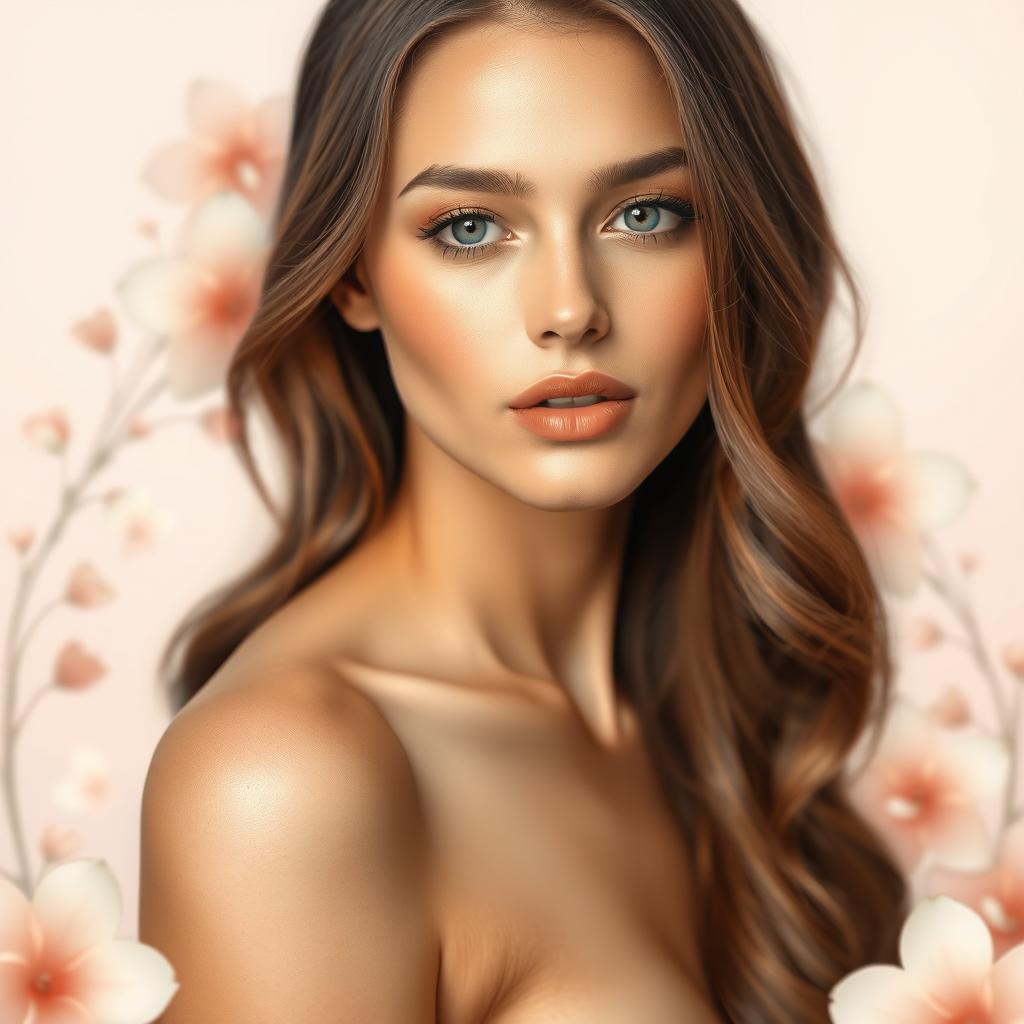 An elegant and tasteful artistic representation of the beauty of the female form, highlighting the aesthetics of femininity