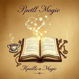 An enchanting book cover that harmoniously blends elements of magic with Victorian aesthetics