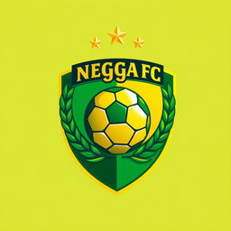 A vibrant and modern football team crest for 'Negga FC'