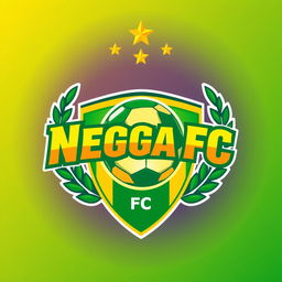 A vibrant and modern football team crest for 'Negga FC'