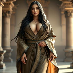 A voluptuous priestess of reincarnation, prominently featuring her big thick ass and large breasts