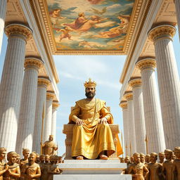 A magnificent visual of Cyrus the Great at an immaculate and opulent Persepolis (Takhte Jamshid)