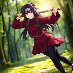 A stunning image of BINI Colet cosplaying as Rin Nohara from the Naruto series