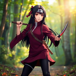 A stunning image of BINI Colet cosplaying as Rin Nohara from the Naruto series