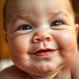 A close-up portrait of a baby with pinkish lips, full of life and vitality