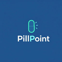 A modern and professional logo design for a medical and health service app named 'PillPoint'