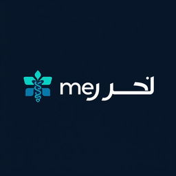 A modern and sleek logo design featuring the word "طب" (meaning 'medicine' in Persian) prominently