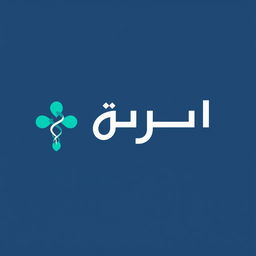 A modern and sleek logo design featuring the word "طب" (meaning 'medicine' in Persian) prominently