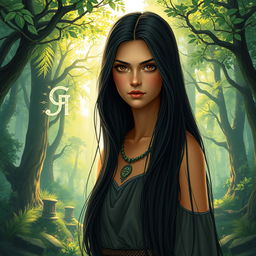 A fantasy book cover illustrating a captivating 17-year-old girl who is the daughter of Athena