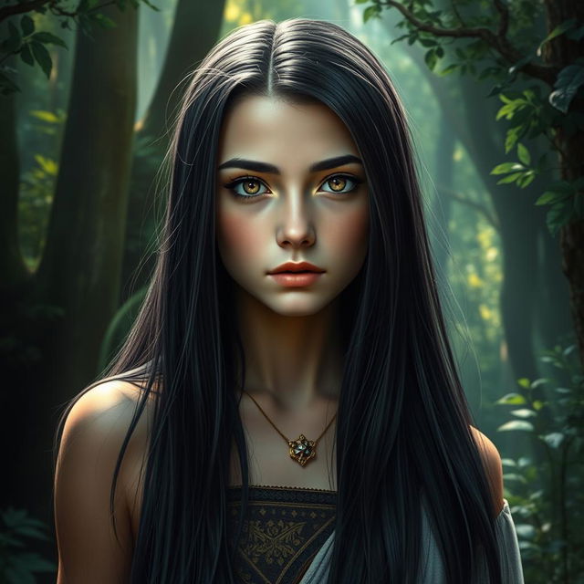 A fantasy book cover featuring a 17-year-old girl who is the daughter of Athena