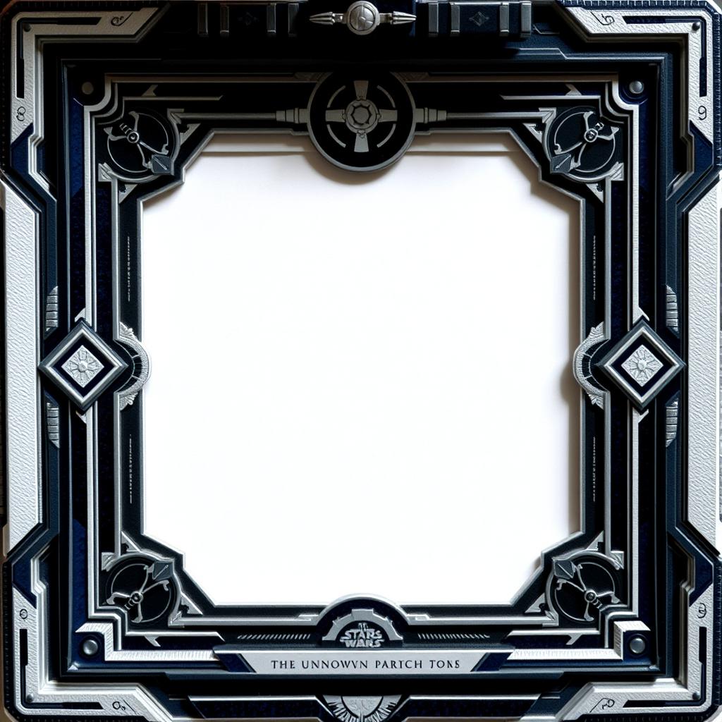 A detailed collector card inspired by Grand Admiral Thrawn from Star Wars, featuring a sophisticated design that reflects his character
