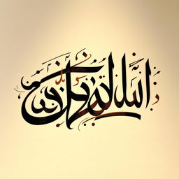 A beautifully merged calligraphy piece, showcasing the elegant strokes of two distinct calligraphic styles intertwined seamlessly