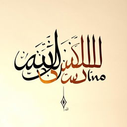 A beautifully merged calligraphy piece, showcasing the elegant strokes of two distinct calligraphic styles intertwined seamlessly