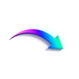 A beautifully designed backward curved arrow, showcasing a sleek and modern look