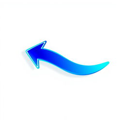 A beautifully designed backward curved arrow, showcasing a sleek and modern look