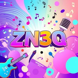 A vibrant and colorful vector illustration for a YouTube cover image themed around music