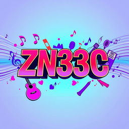 A vibrant and colorful vector illustration for a YouTube cover image themed around music