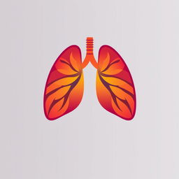 A creative logo design featuring the human lungs and diaphragm, artfully intertwined to symbolize harmony and health