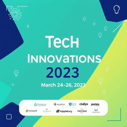 A modern and vibrant poster design for an innovative tech conference