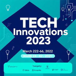 A modern and vibrant poster design for an innovative tech conference